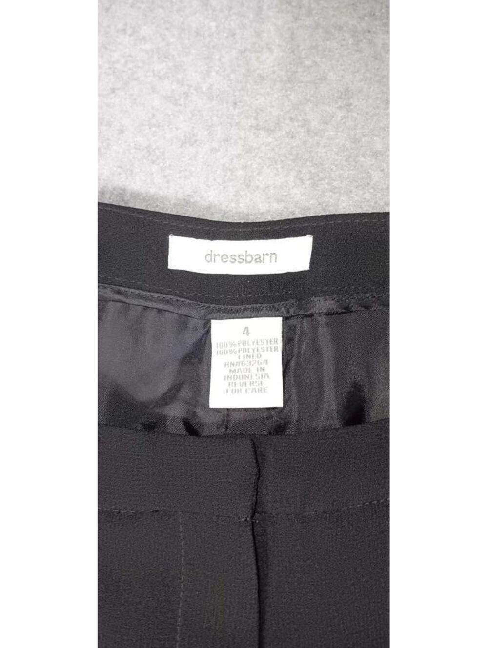 Dressbarn Slacks Dress Pants Womens Size 4 Black Business Casual Formal Zip Up - Picture 2 of 11